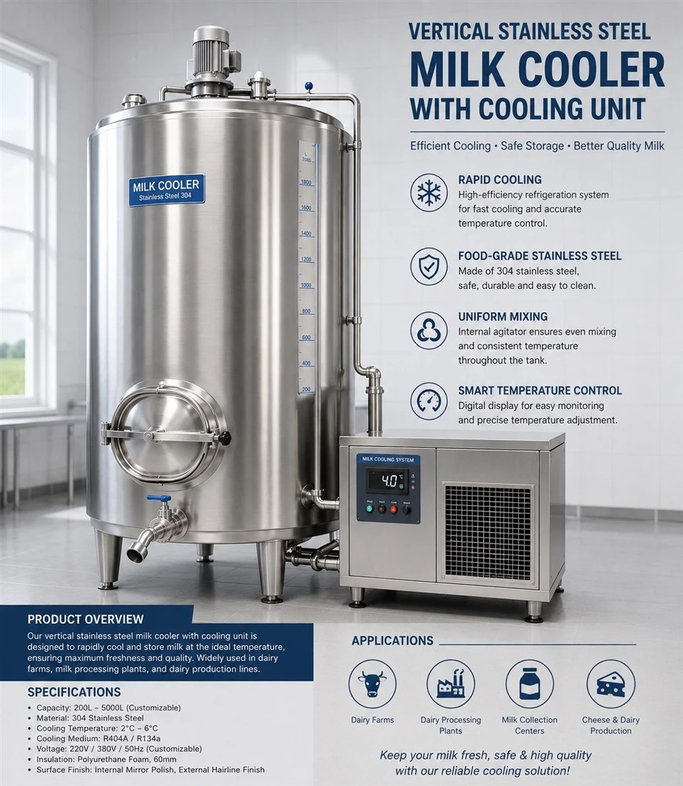 vertical fresh milk cooling tank1