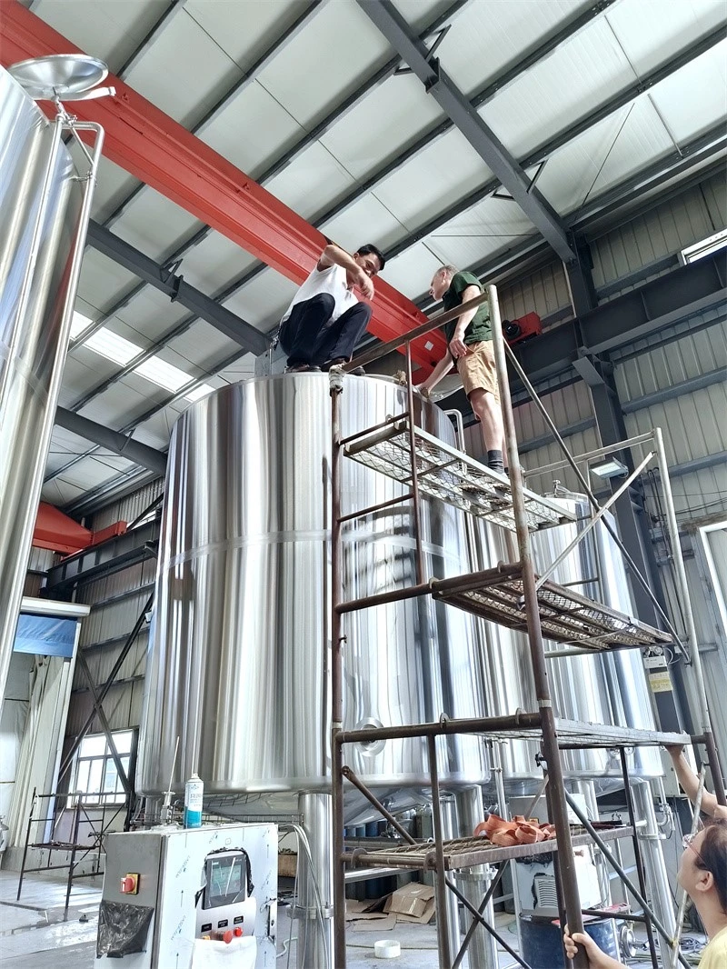 Australia customer inspect the milk fermentation tank Australia customer inspect the milk fermentation tank