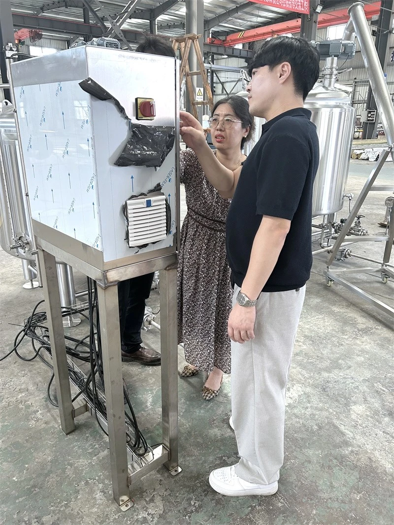 Korea customer inspect the mixing tank Korea customer inspect the mixing tank